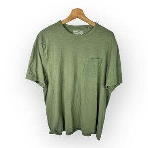 Faherty Mens size XL Sunwashed Organic Cotton Pocket T-shirt In Vail Green